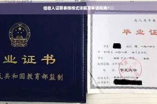 低收入证明表格格式详解及申请指南?⚡️