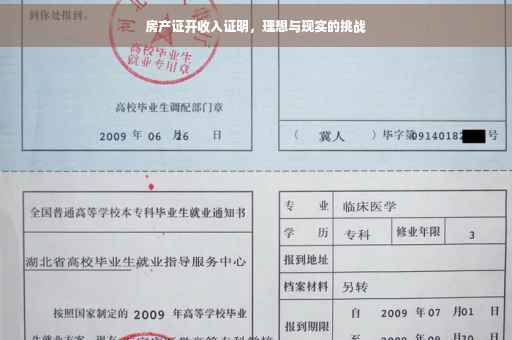 房产证开收入证明，理想与现实的挑战