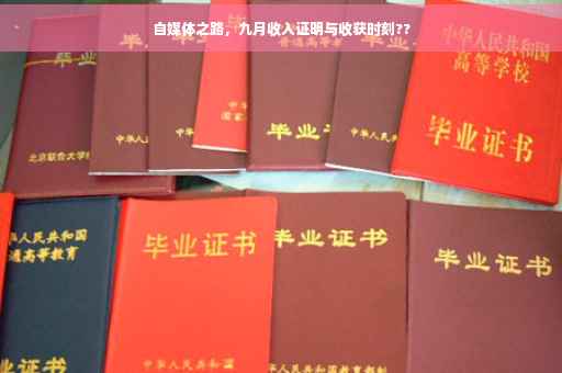 自媒体之路，九月收入证明与收获时刻??