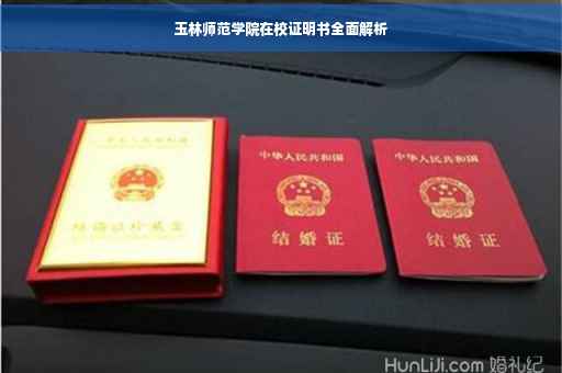 玉林师范学院在校证明书全面解析
