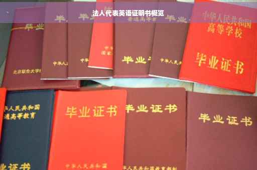 法人代表英语证明书概览