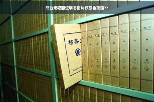 邢台无犯罪证明书图片获取全攻略??