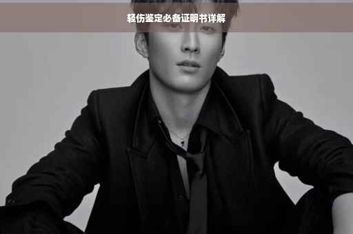 轻伤鉴定必备证明书详解 轻伤鉴定必备证明书详解