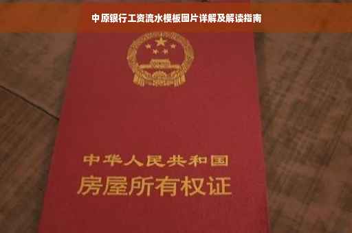 中原银行工资流水模板图片详解及解读指南