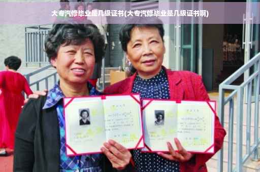 大专汽修毕业是几级证书(大专汽修毕业是几级证书啊)