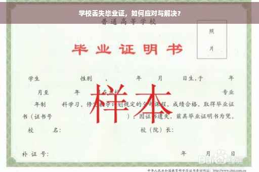 学校丢失毕业证，如何应对与解决？