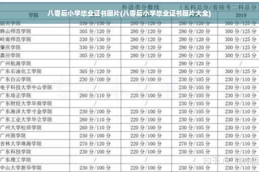 八零后小学毕业证书图片(八零后小学毕业证书图片大全)