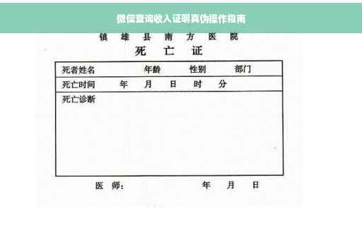 微信查询收入证明真伪操作指南