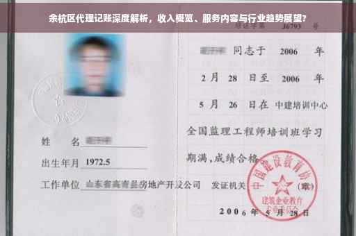 余杭区代理记账深度解析，收入概览、服务内容与行业趋势展望?