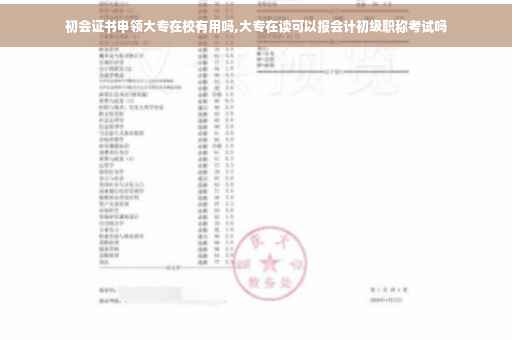 初会证书申领大专在校有用吗,大专在读可以报会计初级职称考试吗