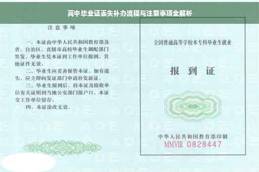 高中毕业证丢失补办流程与注意事项全解析