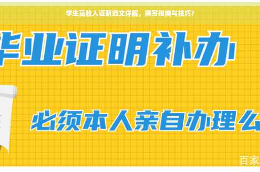 学生高收入证明范文详解，撰写指南与技巧?