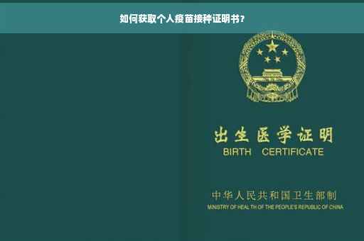 如何获取个人疫苗接种证明书？