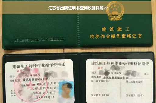 江苏省出院证明书查询攻略详解??