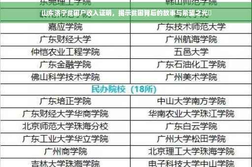山东济宁贫困户收入证明，揭示贫困背后的故事与希望之光✨