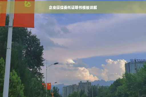 企业征信委托证明书模板详解