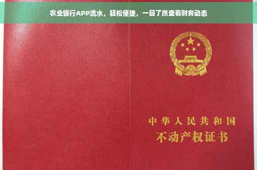 农业银行APP流水,轻松便捷,一目了然查看财务动态 农业银行APP流水,轻松便捷,一目了然查看财务动态