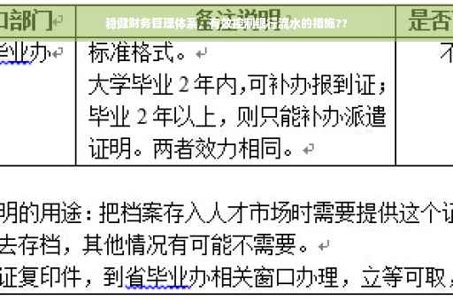 稳健财务管理体系，有效控制银行流水的措施??