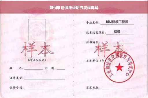 如何申请健康证明书流程详解