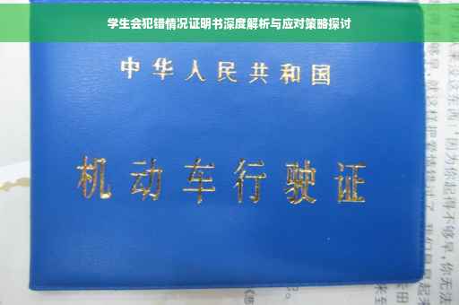 学生会犯错情况证明书深度解析与应对策略探讨