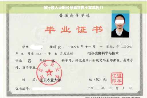 银行收入证明公章真实性不容忽视??