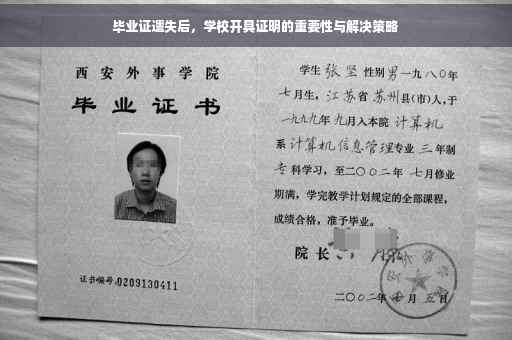 毕业证遗失后,学校开具证明的重要性与解决策略 毕业证遗失后,学校开具证明的重要性与解决策略