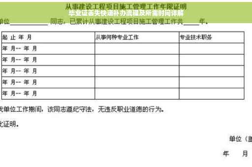 毕业证丢失快速补办流程及所需时间详解