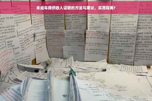 未成年提供收入证明的方法与建议，实用指南?