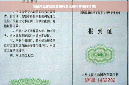 揭秘汽车贷款修改银行流水真相与操作指南?