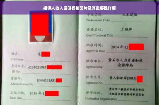 担保人收入证明模板图片及其重要性详解