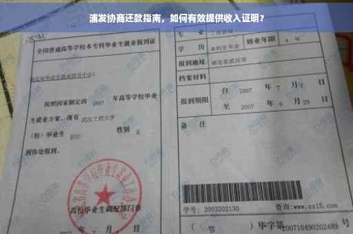 浦发协商还款指南，如何有效提供收入证明？