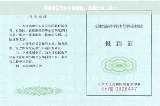 揭秘银行流水的重要性，多重价值一览??