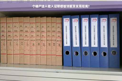 个体户法人收入证明模板详解及实用指南?