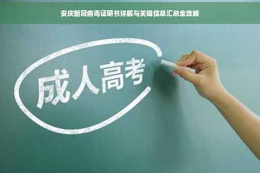 安庆新冠病毒证明书详解与关键信息汇总全攻略