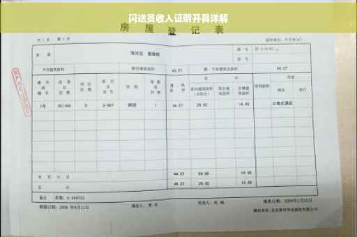 闪送员收入证明开具详解