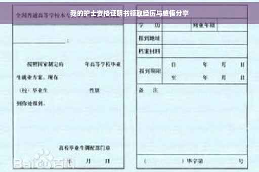 我的护士资格证明书领取经历与感悟分享 我的护士资格证明书领取经历与感悟分享