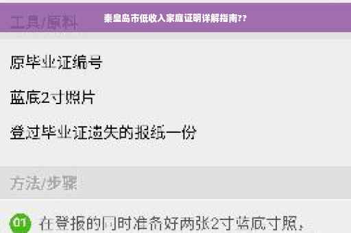 秦皇岛市低收入家庭证明详解指南??