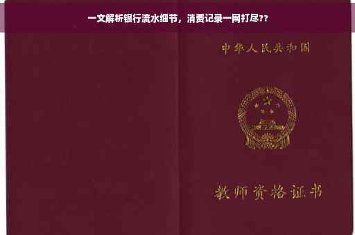 一文解析银行流水细节，消费记录一网打尽??