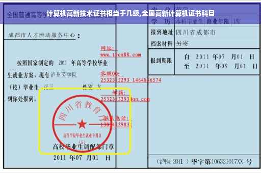 计算机高新技术证书相当于几级,全国高新计算机证书科目