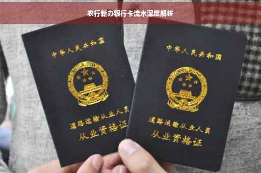 农行新办银行卡流水深度解析