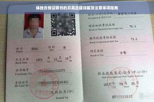 体检合格证明书的开具流程详解及注意事项指南