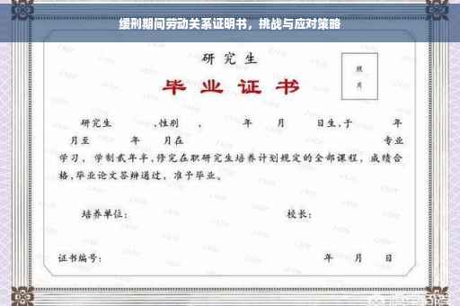 缓刑期间劳动关系证明书，挑战与应对策略