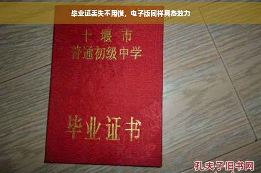 毕业证丢失不用慌，电子版同样具备效力