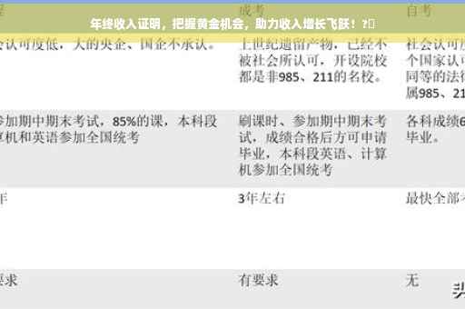 年终收入证明，把握黄金机会，助力收入增长飞跃！?✨
