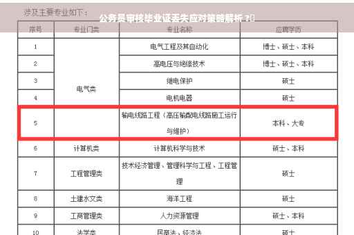 公务员审核毕业证丢失应对策略解析 ?✨