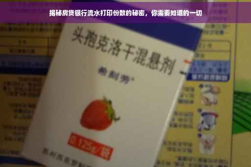 揭秘房贷银行流水打印份数的秘密，你需要知道的一切