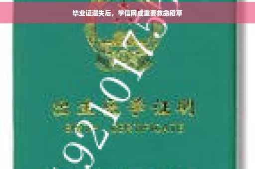 毕业证遗失后，学信网成重要救命稻草