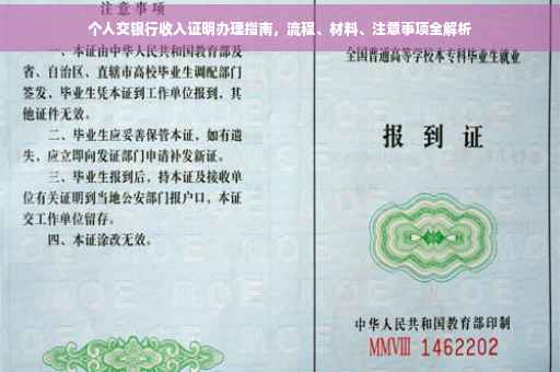 个人交银行收入证明办理指南，流程、材料、注意事项全解析