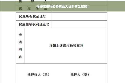 揭秘建造师必备的五大证明书全攻略！
