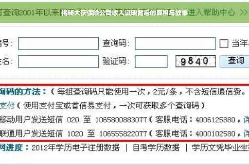 揭秘大庆保险公司收入证明背后的真相与故事
